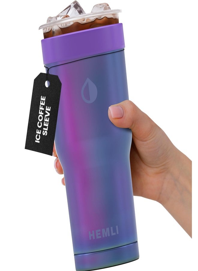 HEMLI Universal Ice Coffee Sleeve Insulator - Insulated Iced Coffee Holder To Go, Insulated Cup Holder for Starbucks Dunkin Donuts McDonalds, Reusable Coffee Sleeve - Image 1